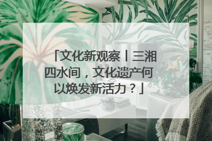 文化新观察丨三湘四水间，文化遗产何以焕发新活力？