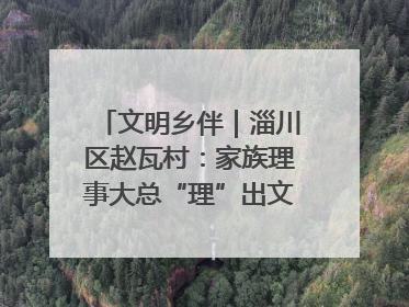 文明乡伴｜淄川区赵瓦村：家族理事大总“理”出文明新风尚