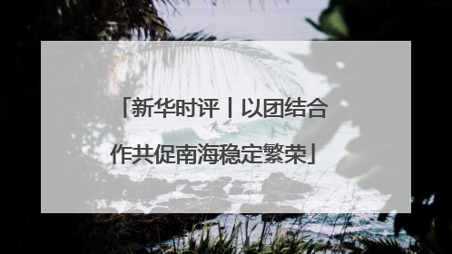 新华时评丨以团结合作共促南海稳定繁荣