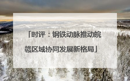 时评：钢铁动脉推动皖赣区域协同发展新格局