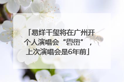 易烊千玺将在广州开个人演唱会“礐嶨”，上次演唱会是6年前