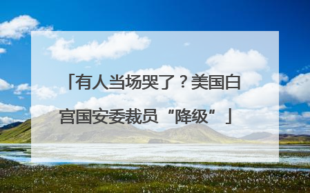 有人当场哭了？美国白宫国安委裁员“降级”