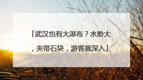 武汉也有大瀑布？水势大，夹带石块，游客莫深入