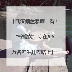 武汉倾盆暴雨，看！“柠檬黄”守在8.5万名考生赶考路上