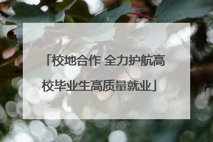 校地合作 全力护航高校毕业生高质量就业