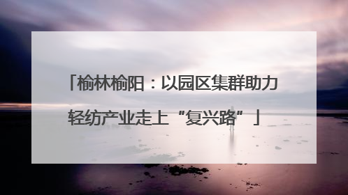 榆林榆阳：以园区集群助力轻纺产业走上“复兴路”