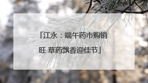 江永：端午药市购销旺 草药飘香迎佳节