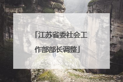 江苏省委社会工作部部长调整