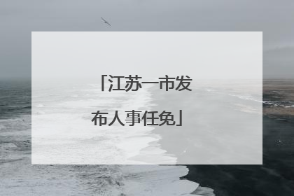 江苏一市发布人事任免