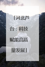 河北芦台：科技赋能高质量发展