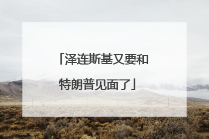 泽连斯基又要和特朗普见面了