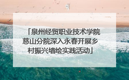 泉州经贸职业技术学院慈山分院深入永春开展乡村振兴墙绘实践活动