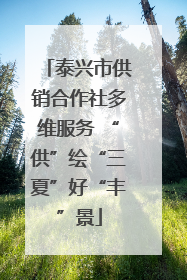 泰兴市供销合作社多维服务 “供”绘“三夏”好“丰”景