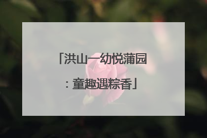洪山一幼悦蒲园：童趣遇粽香