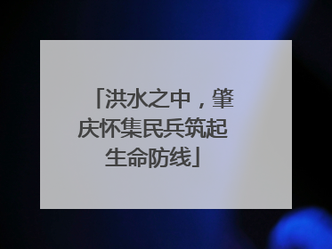 洪水之中，肇庆怀集民兵筑起生命防线
