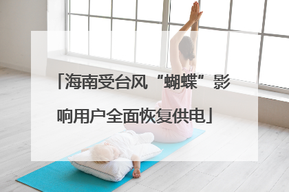 海南受台风“蝴蝶”影响用户全面恢复供电