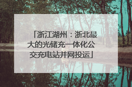 浙江湖州：浙北最大的光储充一体化公交充电站并网投运