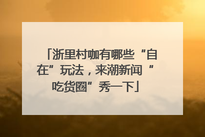 浙里村咖有哪些“自在”玩法，来潮新闻“吃货圈”秀一下