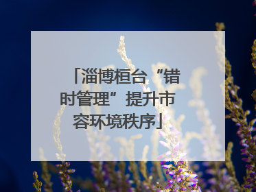 淄博桓台“错时管理”提升市容环境秩序