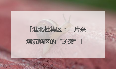 淮北杜集区：一片采煤沉陷区的“逆袭”