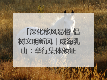 深化移风易俗 倡树文明新风｜威海乳山：举行集体颁证 倡导文明婚俗