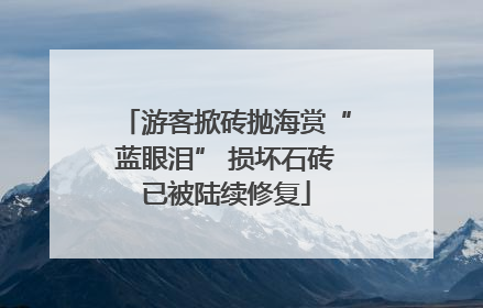 游客掀砖抛海赏“蓝眼泪” 损坏石砖已被陆续修复