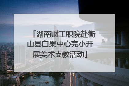 湖南财工职院赴衡山县白果中心完小开展美术支教活动