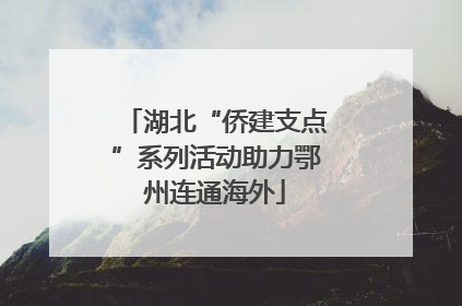 湖北“侨建支点”系列活动助力鄂州连通海外