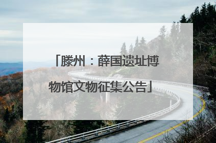 滕州：薛国遗址博物馆文物征集公告