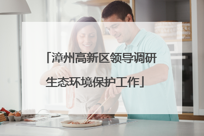 漳州高新区领导调研生态环境保护工作