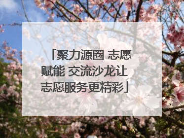 聚力源圈 志愿赋能 交流沙龙让志愿服务更精彩