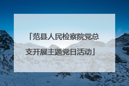 范县人民检察院党总支开展主题党日活动