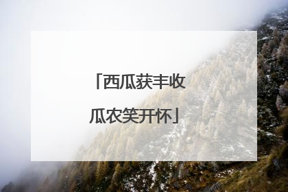 西瓜获丰收 瓜农笑开怀