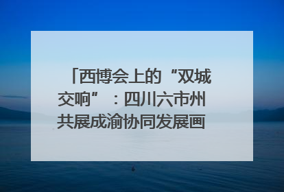 西博会上的“双城交响”：四川六市州共展成渝协同发展画卷｜西博视界