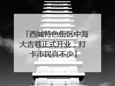 西城特色街区中海大吉巷正式开业，打卡市民真不少