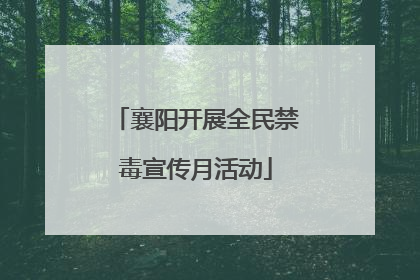 襄阳开展全民禁毒宣传月活动
