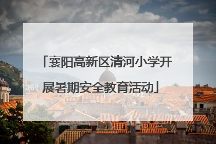 襄阳高新区清河小学开展暑期安全教育活动