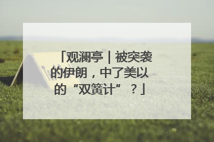观澜亭｜被突袭的伊朗，中了美以的“双簧计”？