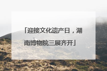 迎接文化遗产日，湖南博物院三展齐开