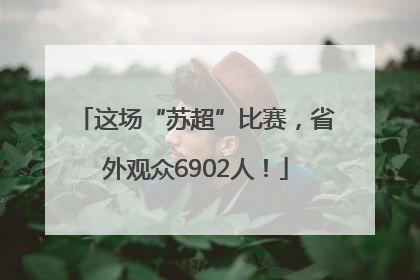 这场“苏超”比赛，省外观众6902人！