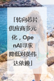 转向芯片供应商多元化，OpenAI寻求降低对英伟达依赖