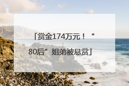 赏金174万元！“80后”姐弟被悬赏