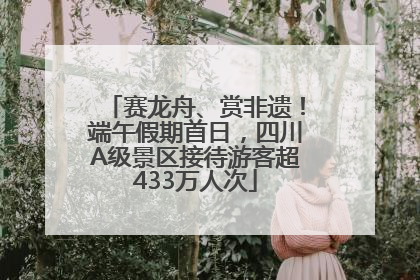 赛龙舟、赏非遗！端午假期首日，四川A级景区接待游客超433万人次