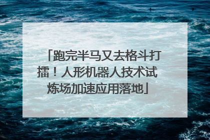 跑完半马又去格斗打擂！人形机器人技术试炼场加速应用落地