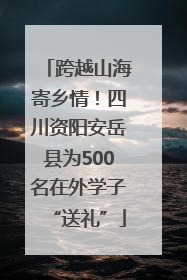 跨越山海寄乡情！四川资阳安岳县为500名在外学子“送礼”