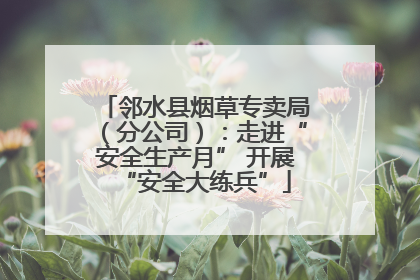 邻水县烟草专卖局（分公司）：走进“安全生产月” 开展“安全大练兵”