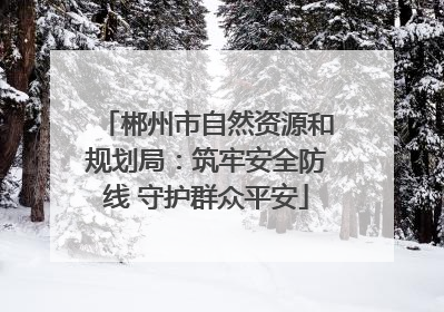 郴州市自然资源和规划局：筑牢安全防线 守护群众平安