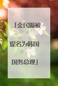 金民锡被提名为韩国国务总理