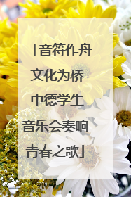 音符作舟 文化为桥 中德学生音乐会奏响青春之歌