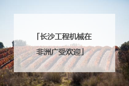 长沙工程机械在非洲广受欢迎
